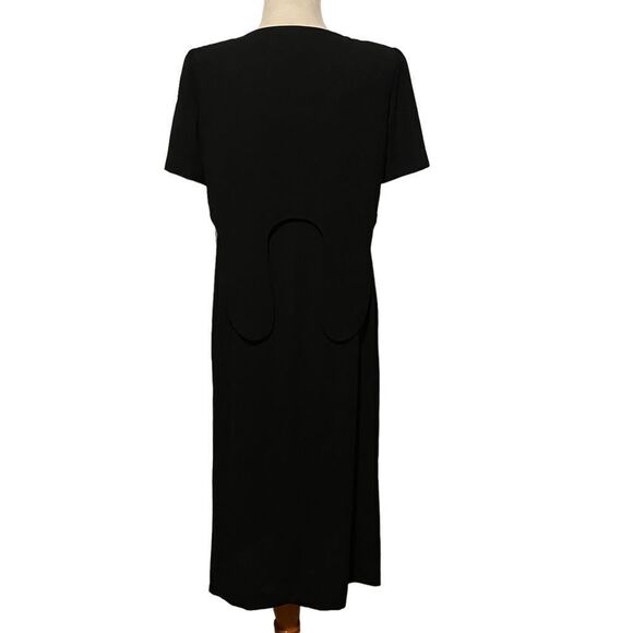 Vintage Liz Claiborne Black Modest Formal Maxi Dress - Picture 3 of 9